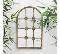 Annibells Distressed Green Arched Vintage Mirror (10285)