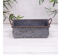 Annibells Galvanised Metal Rectangular Trough Planters (16423) - Medium