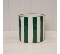 Annibells Green & White Striped Ceramic Glazed Indoor Flower Pot (24838)