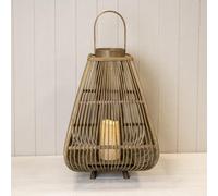 Annibells Large Bamboo Led Candle Lantern Indoor Or Outdoor (24895) - Large