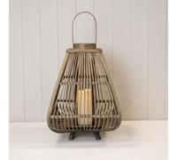 Annibells Large Bamboo Led Candle Lantern Indoor Or Outdoor (24895) - Medium