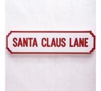 Annibells Large Metal Santa Claus Lane Plaque