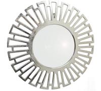 Annibells Large Round Sunburst Silver Wall Mirror 58Cm (3750)