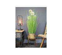 Annibells Large Vintage Style Gold Metal House Plant Flower Pot with Legs (L)