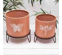 Annibells Metal Butterfly & Dragonfly Flower Pots (9108) - Large - Butterfly