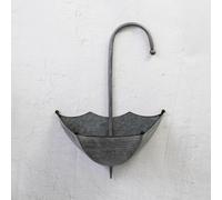 Annibells Metal Wall Umbrella Galvanised Flower Pots Garden Balcony Planters (Medium)