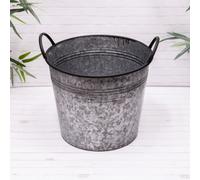 Annibells Round Galvanised Metal Bucket Planters (7181) - Large