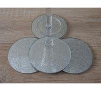 Annibells Silver Round Mirror Glass Glitter Sparkle Coasters (915)