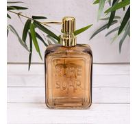 Annibells Vintage Glass Grey Brown Soap Dispenser - Brown