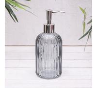 Annibells Vintage Ribbed Glass Soap Dispensers (15039) - Grey