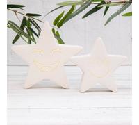 Annibells White Ceramic Star Night Light (9167) - Set Of 2 Sizes