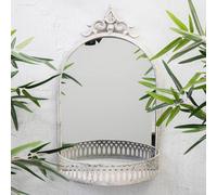 Annibells White Metal Garden Mirrors Display Shelf (6505) - Large