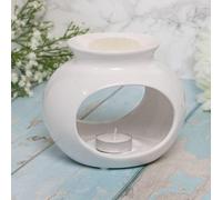 Annibells White Orb Ceramic Wax Melt Tea Light Oil Burner (4054)