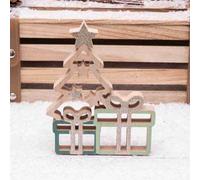 Annibells Wooden Glitter Christmas Tree & Presents Ornament (11142)