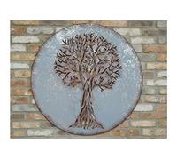 Annibells X Large Rustic Tree Of Life Metal Round Wall Art Garden Sculpture Plaque Decor 100 cm