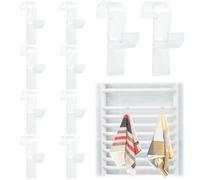 Annickee 10 Hooks for Round Radiators, Strong Hooks for Towel Radiators, Multi-Purpose Hooks, Towel Holder, Radiator, ABS Radiator Hooks, Heating, Bathroom Radiators for All Standard Radiators