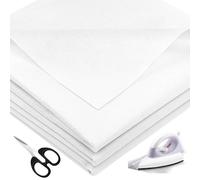 Annickee Interfacing for Sewing Iron On, 300 x 100cm White Iron On Interfacing with Scissor, Non Woven Single Sided Lightweight 50g/m², Fusible Interlining Fabric for Quilting, Topstitching, Crafting