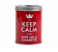 ANNID Novelty Metal Ashtray with Funny Printed Design, Durable Tinplate Cigarette Ash Tray, Decorative Smoking Accessory for Home, Garden, Patio & Man Cave (Keep Calm)