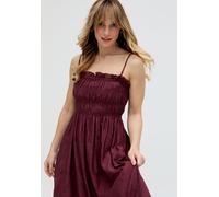 Annie All Over Jacquard Mini Dress In Red Raffya Burgundy 14