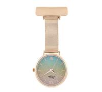 Annie Apple Designer Rose Gold Glitter Rainbow Mesh Strap Nurses, Nurse, Midwife, Midwives, Healthcare Worker, Beautician, Hairdresser Fob Pocket Watch (AA16/R)