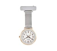 Annie Apple Designer Silver Mesh and Rose Gold Scissor Hands Nurses Nurse Hairdresser Beautician Fob Pocket Watch