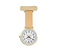 Annie Apple Designer Tan Leather Strap White Gold Dial Scissor Hands Nurses Nurse Beautician Hairdresser Fob Pocket Watch AA37