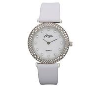 Annie Apple Ladies Designer Crystal Mother of Pearl Silver and White Watch