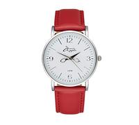 Annie Apple Ladies Designer Hairdresser Beautician Nurse Scissor red Genuine Leather Wrist Watch