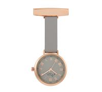 Annie Apple Women's Meraki Rose Gold/Grey Leather Nurses Fob Watch in Grey Annie Apple Grey One Size