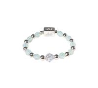 Annie Haak Aurora Crystal 925 Sterling Silver Ring Clear Crystals Sparkle Ring Japanese Beads Fashionable For Woman Friend Girl Elegant Stetch Fit Casual Birthday Anniversary For Her Handmade in UK