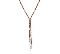 Annie Haak Hematite Lariat 925 Sterling Silver Necklace Hematite Copper Crystals Bohemian Healing Crystals For Women Girlfriend Friend Elegant Anniversary Long Beaded Necklace Handmade Length 50cm