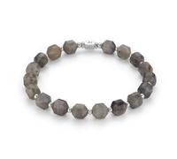 Annie Haak Multi Lantern 925 Sterling Silver Beaded Fashionable Chakra Bracelet Labradorite Bohemian Semi-Precious Stone For Woman Friend Wife Healing Crystals For Her Birthday Handmade in UK 19cm