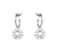 ANNIE HAAK Sunshine 925 Sterling Silver Hoop Earrings, Sun Charm, Bohemian Inspired, Christmas, Gift For Women/Girlfriend/Friend, Birthday, Spiritual, Rebirth, Handmade, Butterfly backs