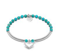 Annie Haak Twisted Siska Bracelet Sterling Silver HEART TURQUOISE 17 CM