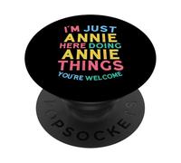 Annie Here Doing Annie Things Funny Annie Name PopSockets Adhesive PopGrip