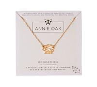 Annie Oak Womens 316L Stainless Steel 18k Rose Gold Geometric Hedgehog Princess Length Necklace
