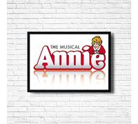 Annie Poster Print, Musical Print, A4 A3 West End Broadway Theatre Show, Wall Art Deco Special Canvas West End Print, London theatre art frame options (A4 Framed (Black))