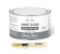 Annie Sloan Clear Wax 500 ml & Dovetails Vintage Stencil Brush 10mm Bundle - Chalk Paint Finishing Kit