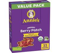 Annie's Organic Berry Patch Bunny Fruit Flavored Snacks, Gluten Free, Value Pack, 22 Pouches, 15.4 oz.
