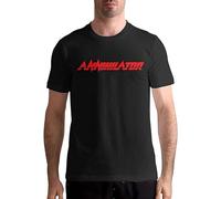 Annihilator Men Short Sleeve T Shirts Cotton Novelty Tee Black (Medium) Black L