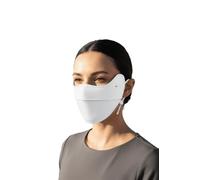 ANNIOU UPF 100 Sun Protection Face Mask - Lightweight Cooling UV Face Cover for Men & Women, Breathable Antibacterial Fabric, Adjustable Ear Loops for Outdoor Cycling, Running & Travel (White)