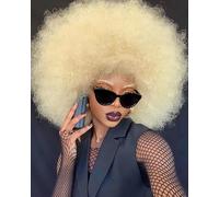 ANNISOUL Afro Wigs for Black Women Short Curly Afro Kinky Wig 70s Bouncy Huge Fluffy Puff Wigs Premium Synthetic for Cosplay and Daily(613#)