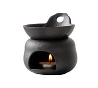 ANNIUP 1pcs Black Ceramic Oil Burner Aroma Diffuser Decorative Aroma Diffuser Wax Burner Aromatherapy Aroma Burner Ceramic Diffuser Essential Oil Stove
