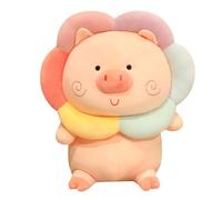 ANNIUP 25cm Adorable Rainbow Piggy Plush Toy Soft Toys Lovable Piggy Stuffed Animals Toys for Kids Cuddly Soft Toys Pillow Toys Decorative Gift for Kids