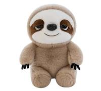 ANNIUP 25cm Super Soft Dopey Sloth Plush Toy Fluffy Stuffed Animal Doll Adorable Sloth Doll Cuddly Huggable Companion Cushion