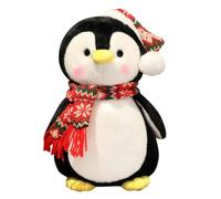 ANNIUP 25cm Ultra Soft Xmas Penguin Plush Toy Fluffy Stuffed Animal Doll Adorable and Cuddly Penguin Doll Cuddly Comfort Companion