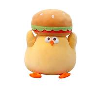 ANNIUP 30cm Cartoon Burger Chicken Plush Toy Soft Toys Charming Funny Chicken Stuffed Animals Toys for Kids Home Decor Cushion