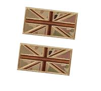 ANNIUP British Flag Embroidery Patch with Fabric Pattern DIY Applique Sew and Stick On Patches for Clothing, Attach to Bags Jackets Coats Trousers Hats, 2PCS