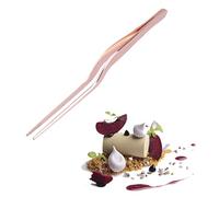 ANNIUP Precision Kitchen Culinary Offset Tweezer Tongs,Stainless Steel Offset Tweezer Chef Plating Tongs Tweezers for Plating Small and Delicate Foods