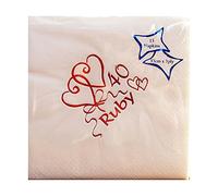Anniversary 40 Ruby 3PLY Napkins 33CM X 33CM